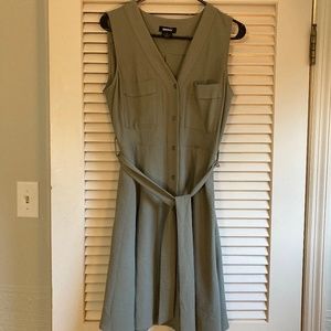 DKNY sleeveless sage green dress